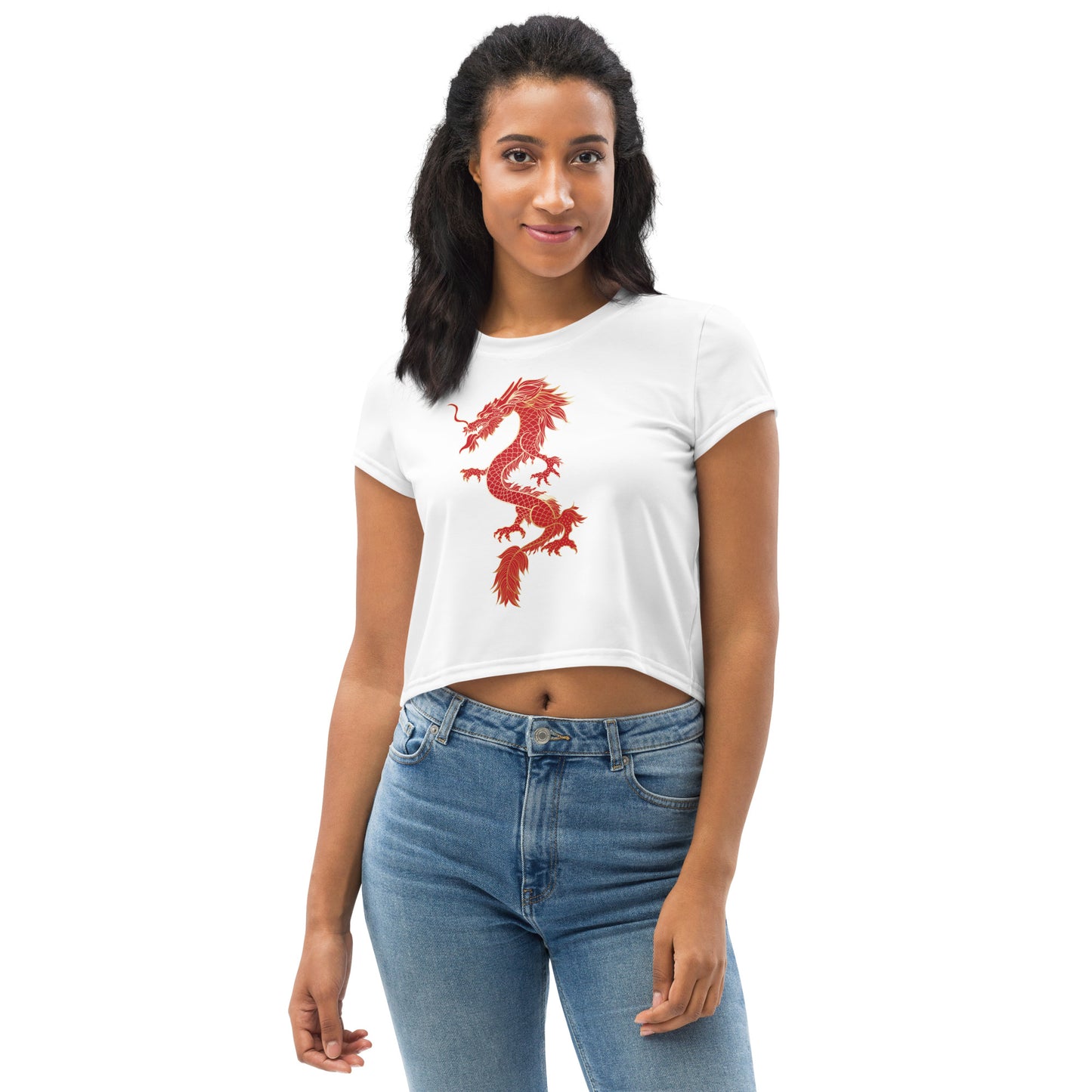 T-shirt Crop-Top imprimé all over