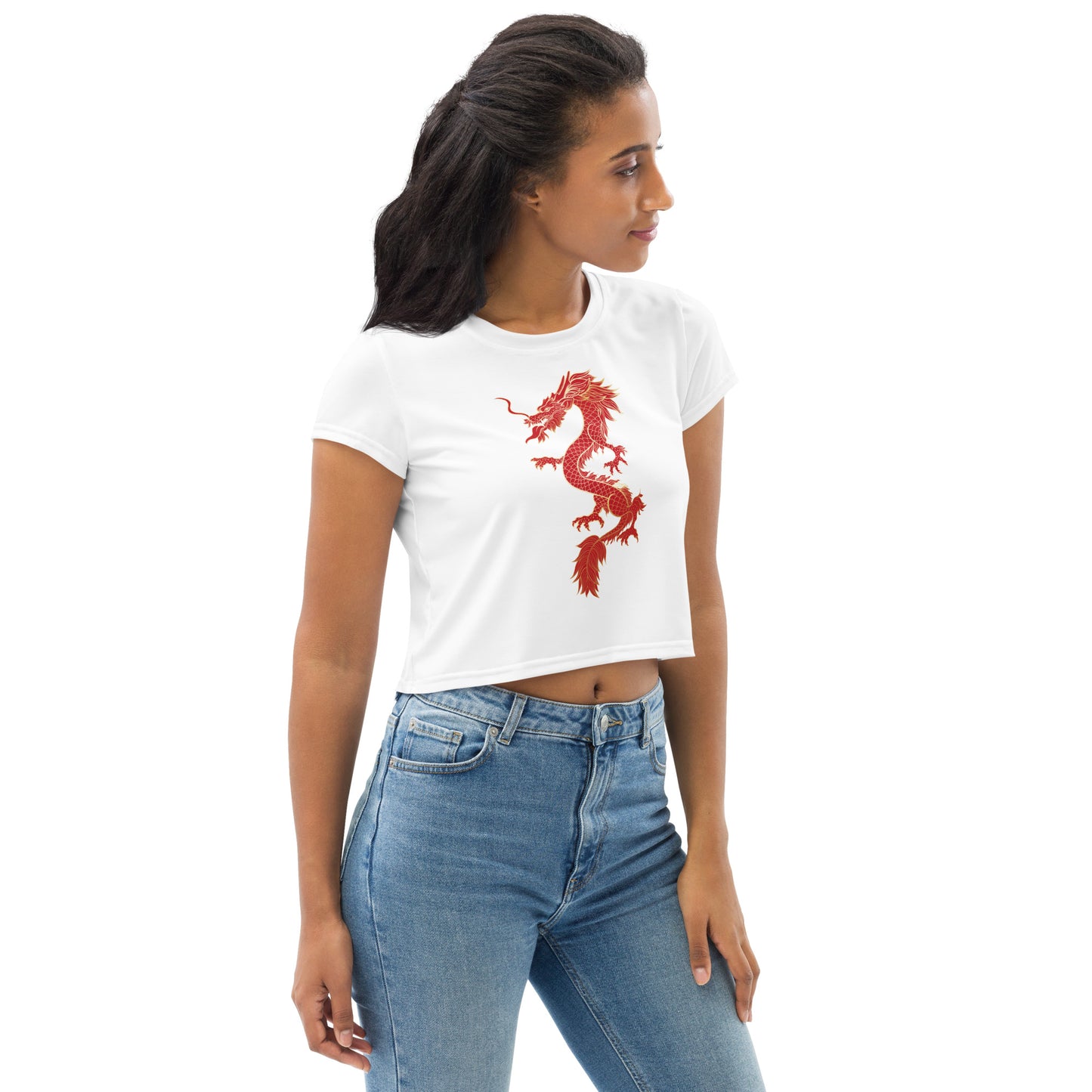 T-shirt Crop-Top imprimé all over